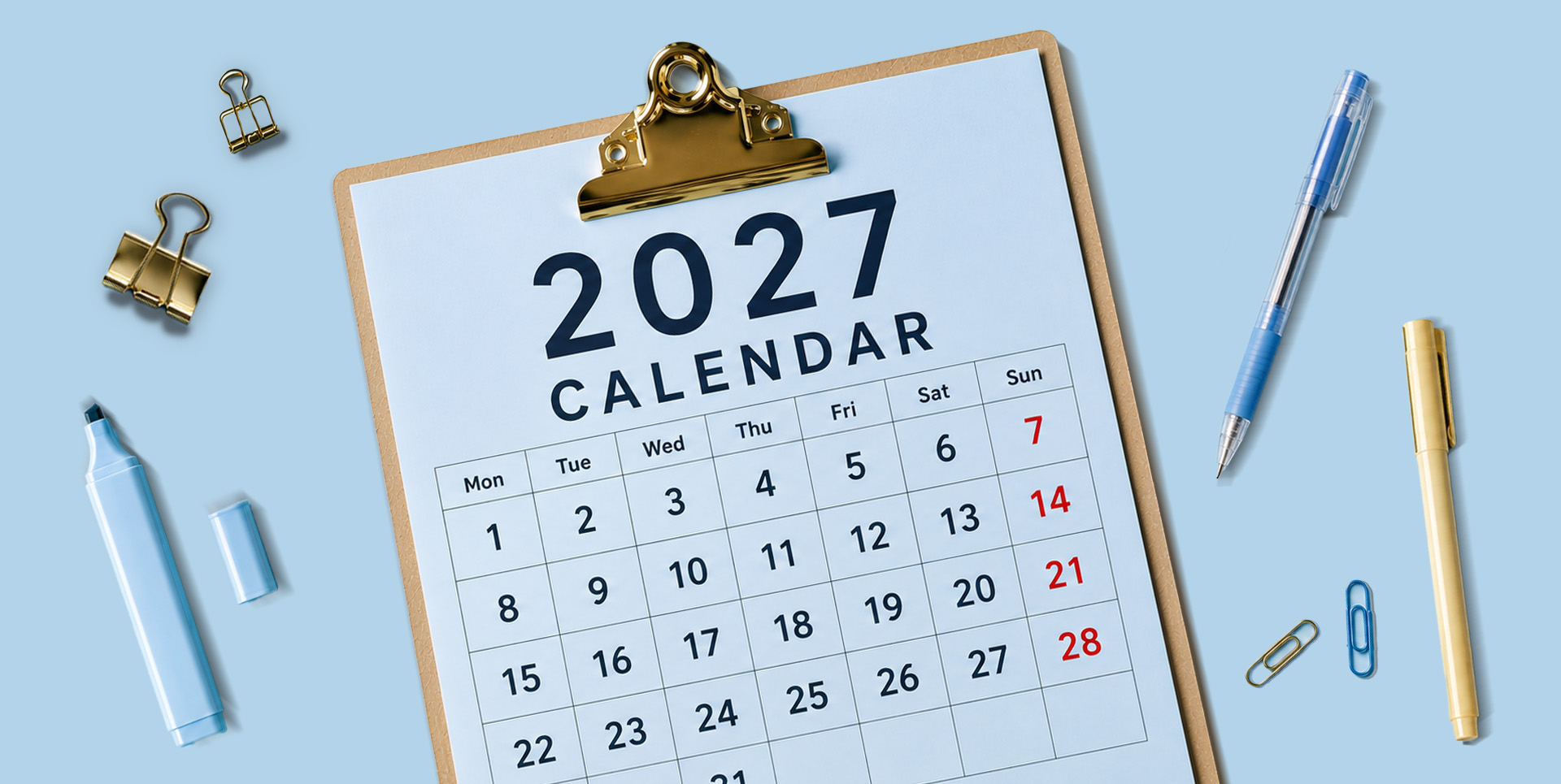 販促カレンダー2027年1月をUPしました