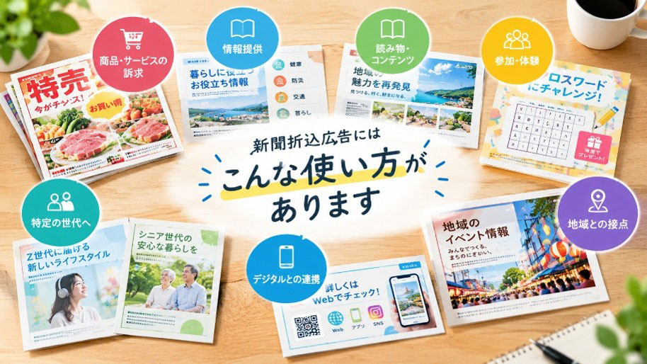 新聞折込広告にはこんな使い方があります