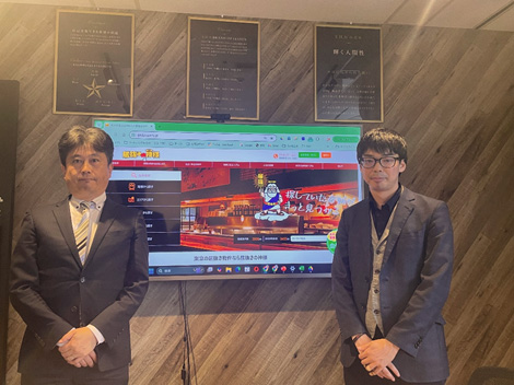 写真左が宮下様、右が弊社営業担当：大和田
