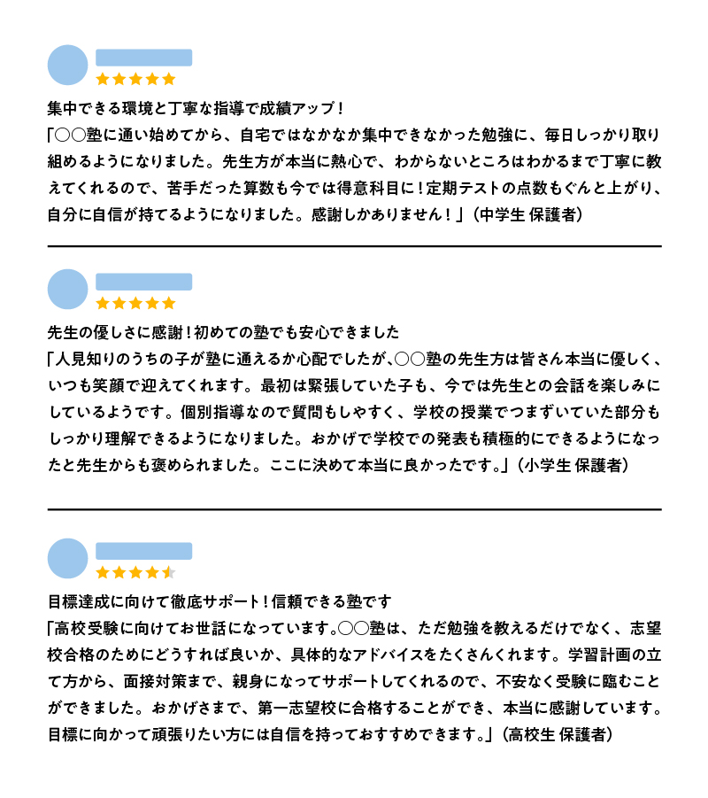 口コミを書いてもらいやすい環境を整備し、返信も行う